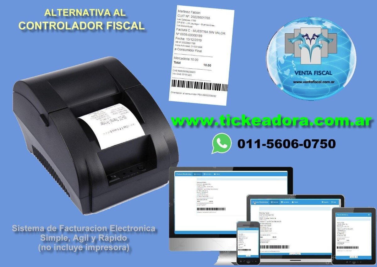 Tickeadora Fiscal - Sistema Alternativo | CompraVentaNet.com