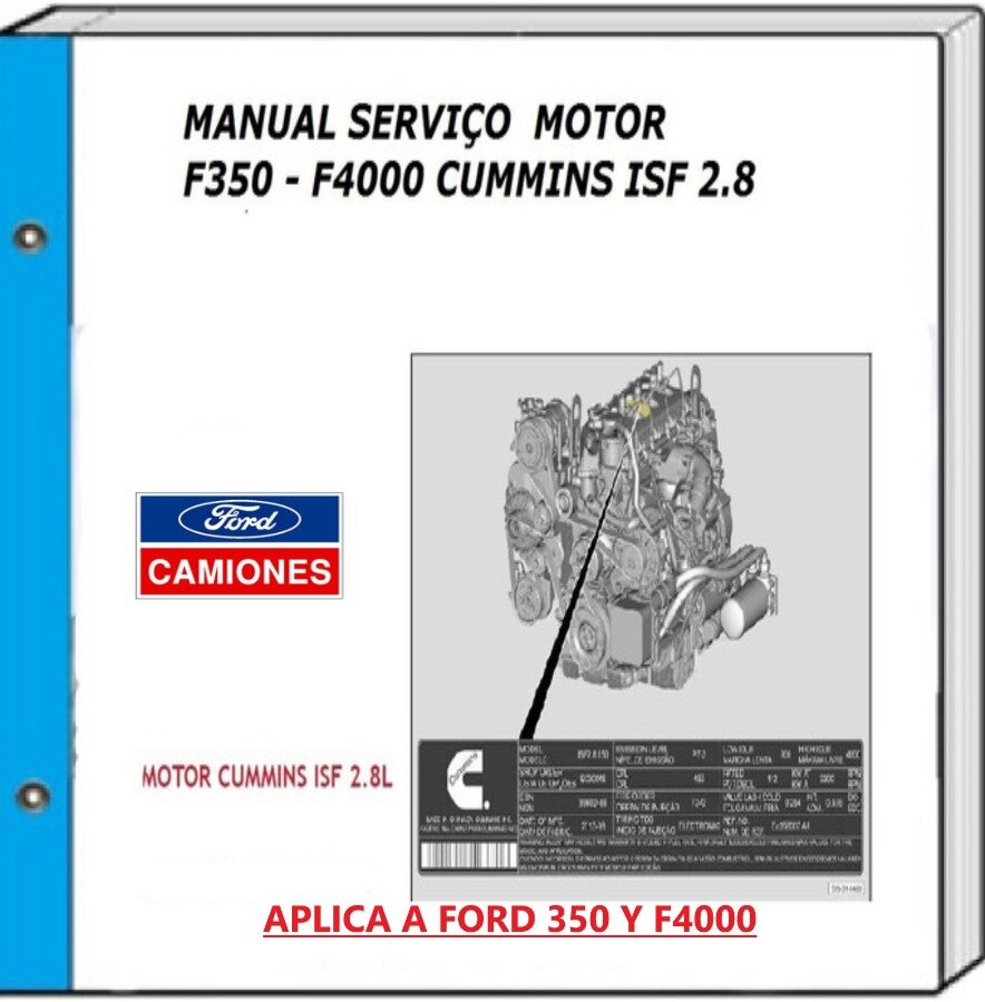 Manual De Taller Motor Cummins Isf 2.8 (Ford 350) Consulte Otros