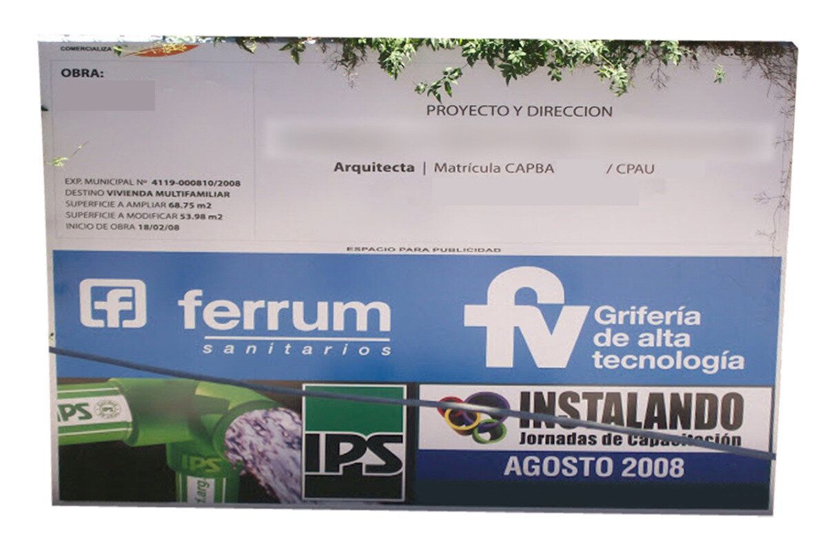 Cartel de obra en glasspack 0,7 mm (pictogramas) COFAN, comprar online