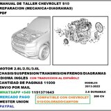 Manual De Taller Chevrolet S10 2.8L Duramax 2013-2022 200 Cv