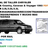 Manual De Taller Chrysler Town & Country Caravan  & Voyager 1993