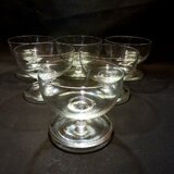 Set X6 Copas Pomeleras Vintage Vidrio Con Pie Balcón