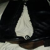 Antiguas Botas Hombre Cuero Vacuno Acordonadas 42-43 Unicas Liniers